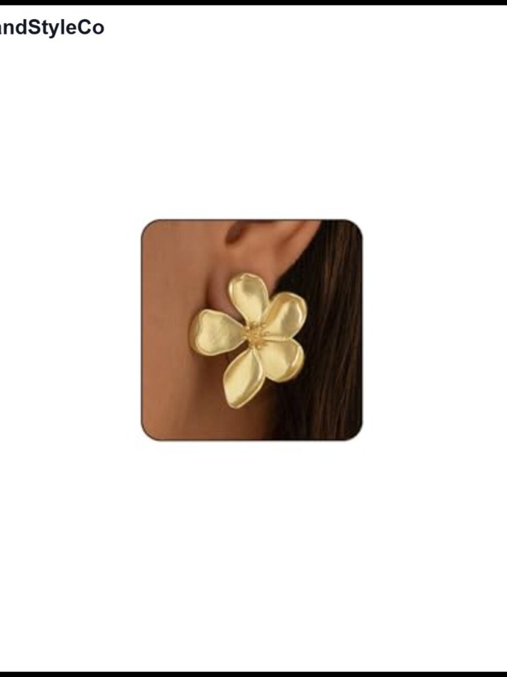 Large Flower Stud Earrings for Women, Enamel Alloy Hypoallergenic Statement